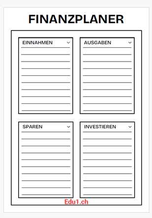 Finanzplaner-Vorlagen
